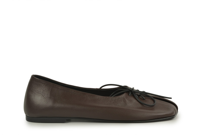 Балетки жіночі коричневі з натуральної шкіри (008941)