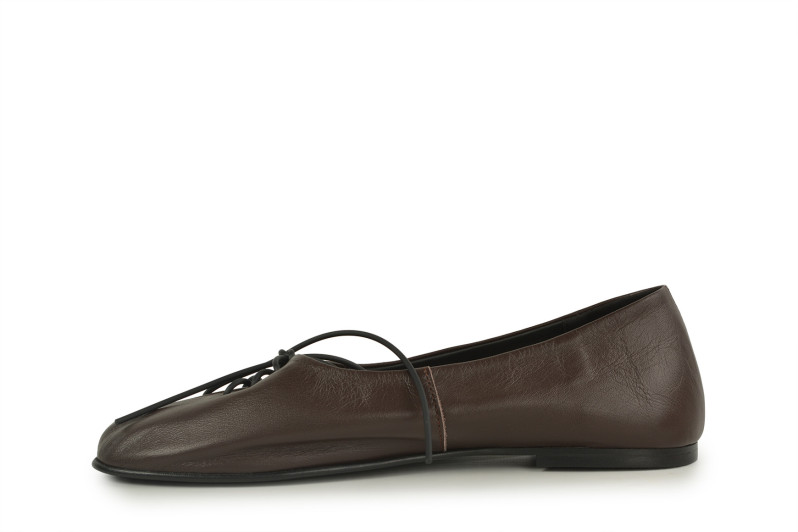 Балетки жіночі коричневі з натуральної шкіри (008941)