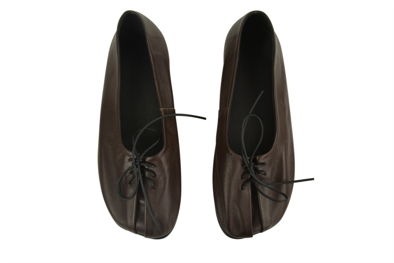 Балетки жіночі коричневі з натуральної шкіри (008941)