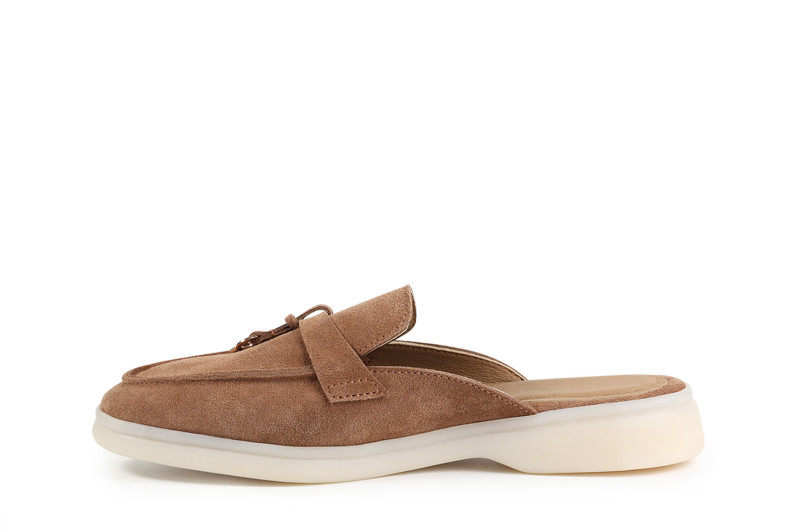 Мюлі коричневі з натуральної замши (008828)