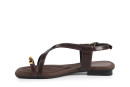 Босоніжки жіночі коричневі з натуральної шкіри (008921)