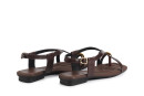 Босоніжки жіночі коричневі з натуральної шкіри (008921)