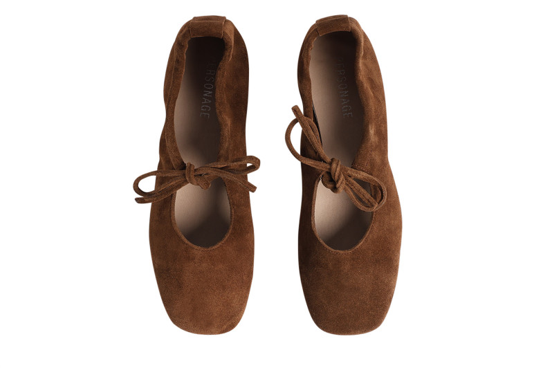 Балетки жіночі руді з натуральної замші (008879)