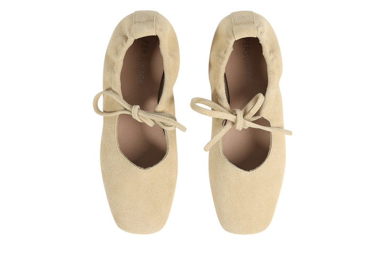 Балетки жіночі жовті з натуральної замші (008916)