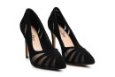 Туфлі жіночі чорні з натуральної замши (008864)