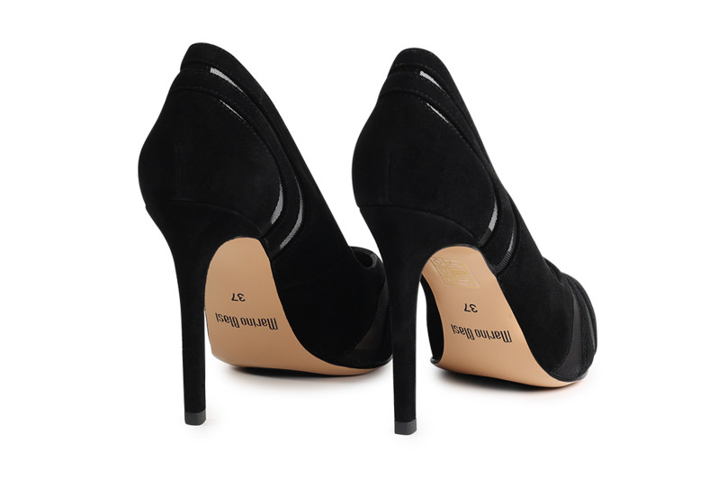 Туфлі жіночі чорні з натуральної замши (008864)