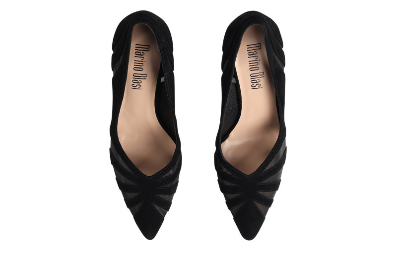 Туфлі жіночі чорні з натуральної замши (008864)