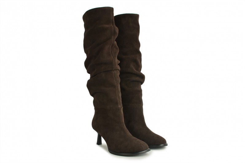 Чоботи жіночі коричневі з натуральної замши (008669) Чоботи жіночі коричневі з натуральної замши (008669)