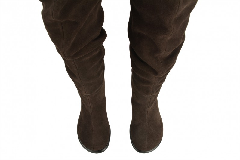 Чоботи жіночі коричневі з натуральної замши (008669) Чоботи жіночі коричневі з натуральної замши (008669)