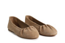 Балетки жіночі бежеві з натуральної замші (008878)