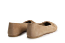 Балетки жіночі бежеві з натуральної замші (008878)