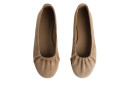 Балетки жіночі бежеві з натуральної замші (008878)