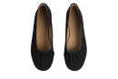 Балетки жіночі чорні з натуральної замші (008880)