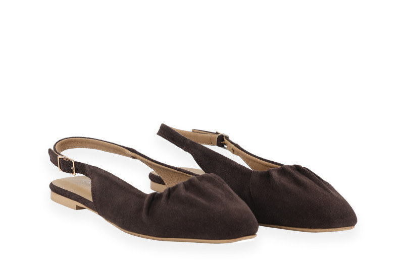 Туфлі жіночі коричневі з натуральної замши (008990)