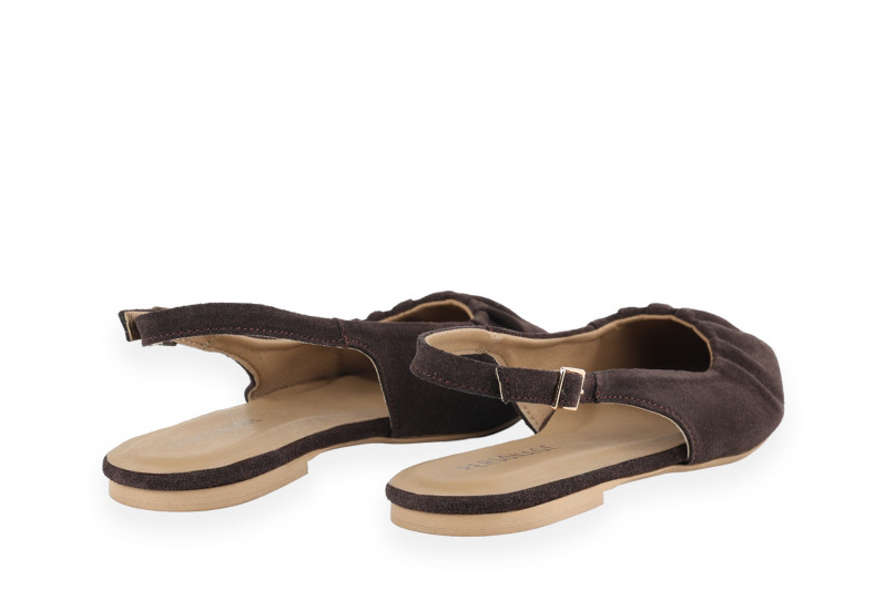 Туфлі жіночі коричневі з натуральної замши (008990)