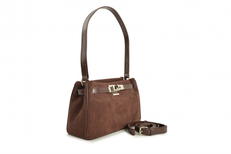 Сумка жіноча коричнева з натуральної замши (008713)