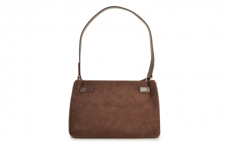 Сумка жіноча коричнева з натуральної замши (008713)