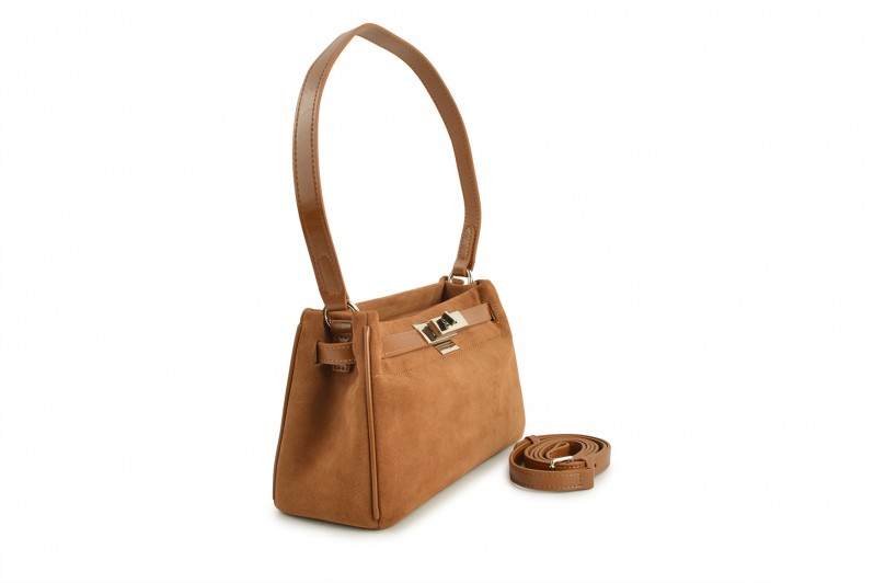 Сумка жіноча руда з натуральної замши (008714)