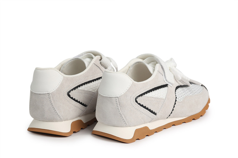 Кросівки жіночі бежеві з натуральної замші, текстилю (008787)