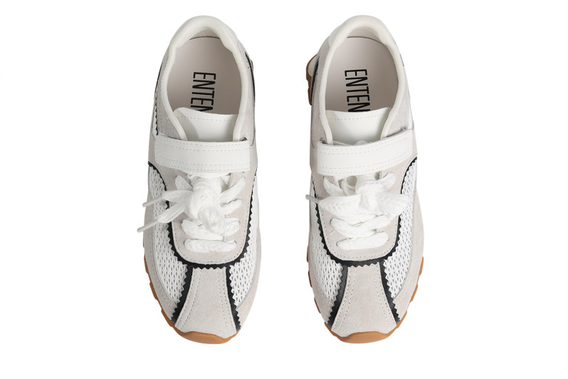 Кросівки жіночі бежеві з натуральної замші, текстилю (008787)