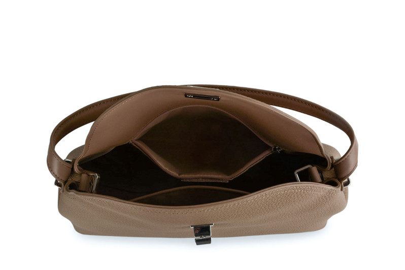 Сумка жіноча бежева з натуральної шкіри (009028)