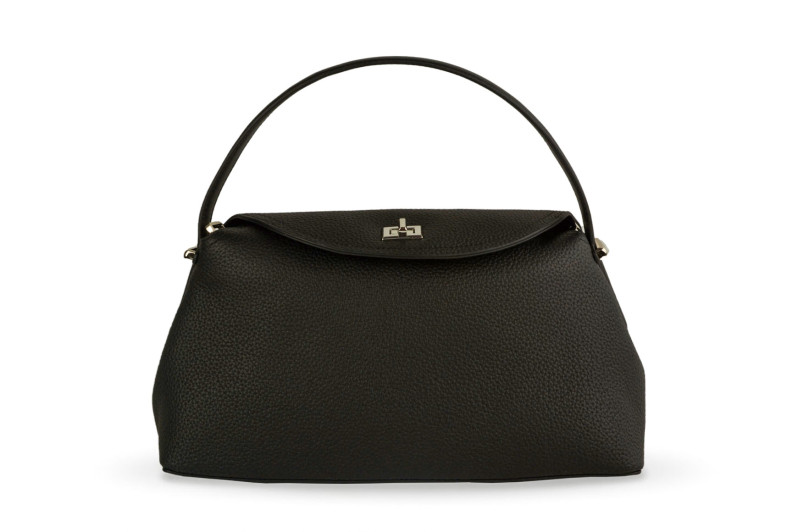 Сумка жіноча чорна з натуральної шкіри (009027)