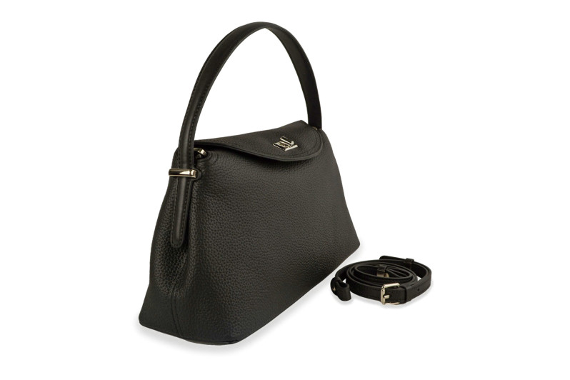 Сумка жіноча чорна з натуральної шкіри (009027)