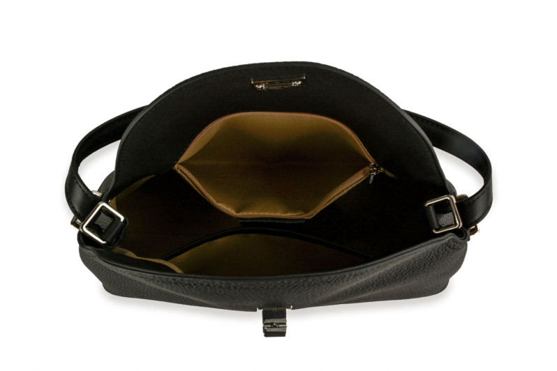 Сумка жіноча чорна з натуральної шкіри (009027)