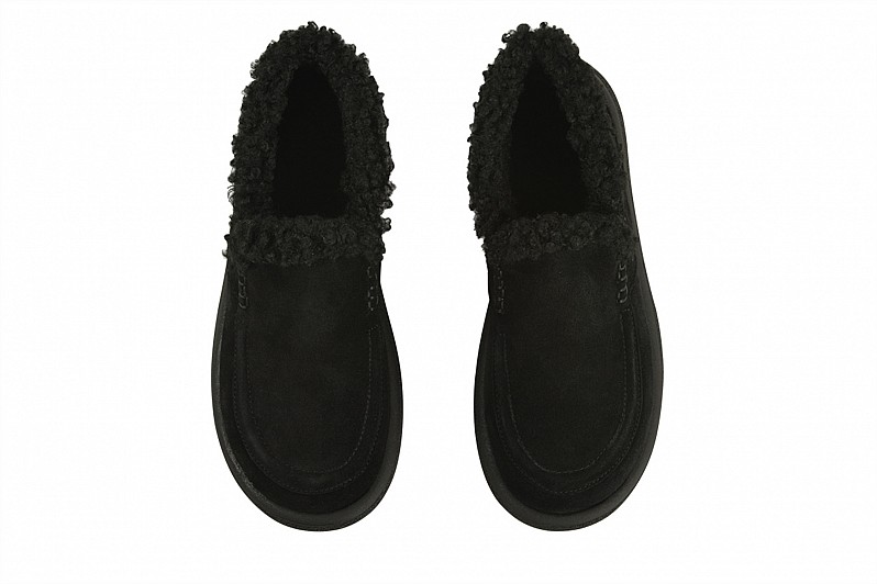 Черевики жіночі чорні з натуральної замші (008547)