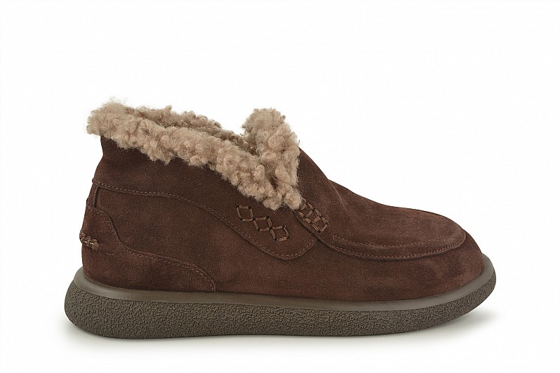 Черевики жіночі коричневі з натуральної замші (008548) Черевики жіночі коричневі з натуральної замші (008548)