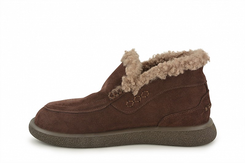 Черевики жіночі коричневі з натуральної замші (008548)