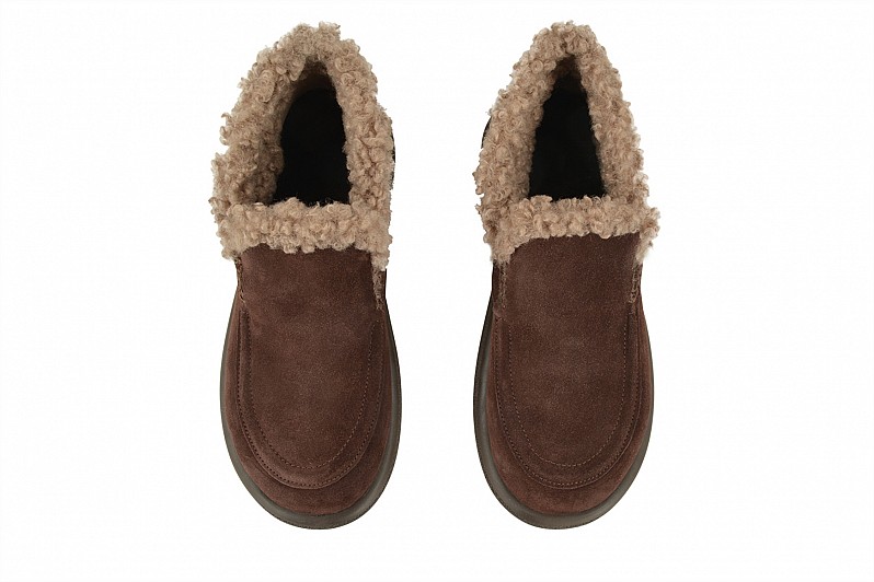 Черевики жіночі коричневі з натуральної замші (008548)