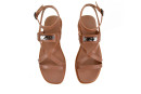 Босоніжки жіночі коричневі з натуральної шкіри (008971)