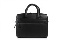Портфель чоловічий чорний з натуральної шкіри (008804)