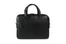 Портфель чоловічий чорний з натуральної шкіри (008804)
