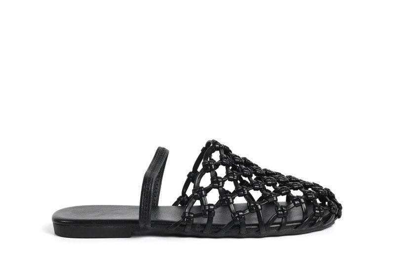 Мюлі чорні з натуральної шкіри (008945)