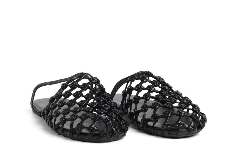 Мюлі чорні з натуральної шкіри (008945)