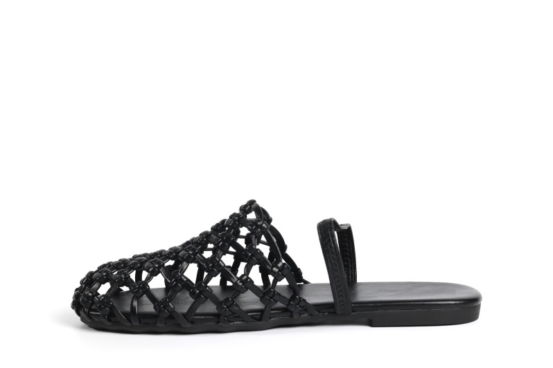 Мюлі чорні з натуральної шкіри (008945)