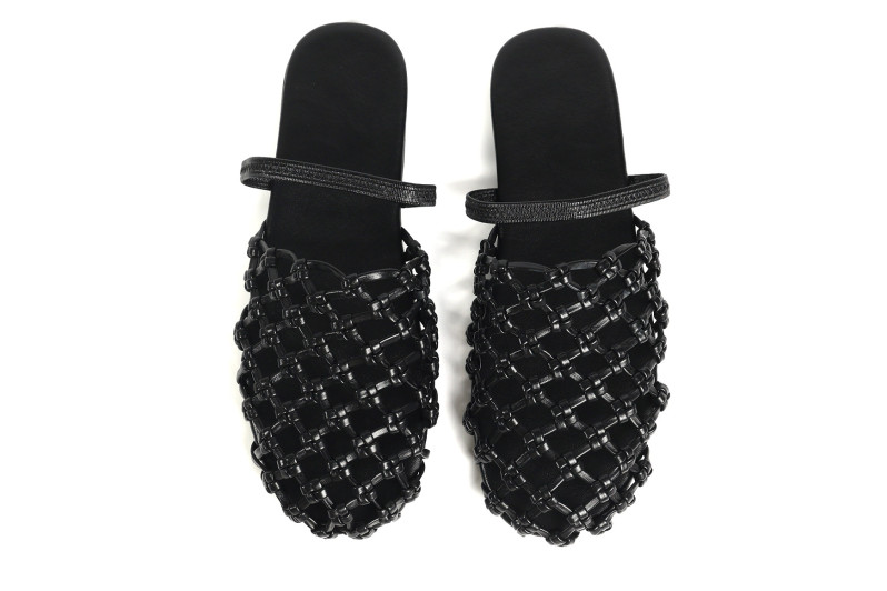 Мюлі чорні з натуральної шкіри (008945)