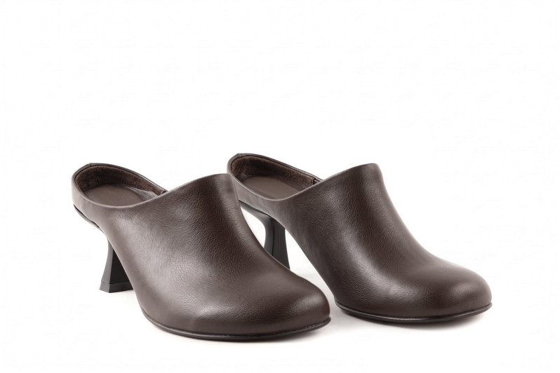 Мюлі коричневі з натуральної шкіри (009088)