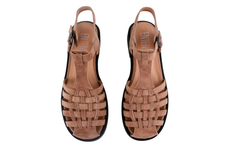 Босоніжки жіночі бежеві з натуральної замші (009011)