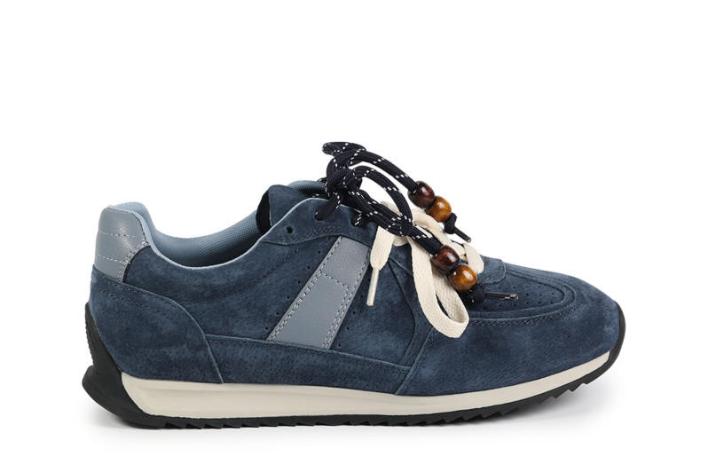 Кросівки жіночі сині з натуральної замші (008769)