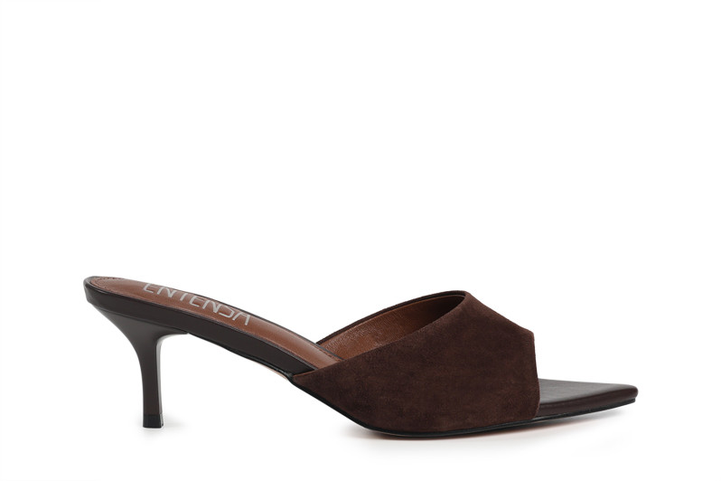 Мюлі коричневі з натуральної замши (008855)