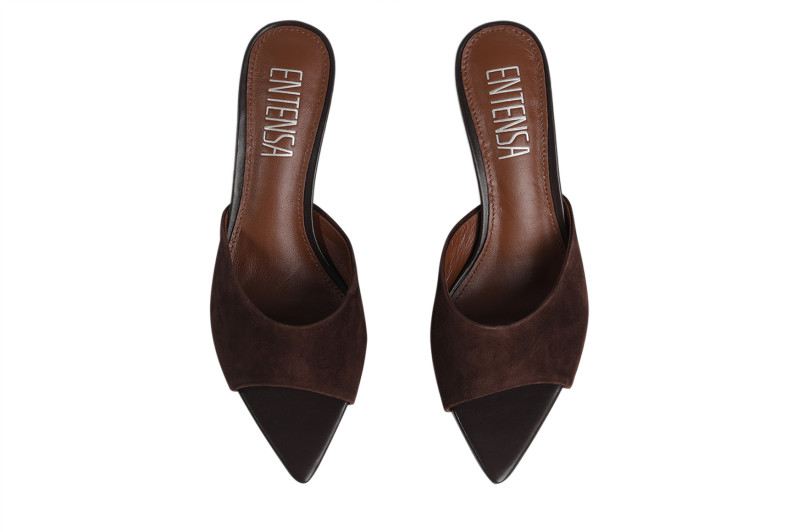 Мюлі коричневі з натуральної замши (008855)