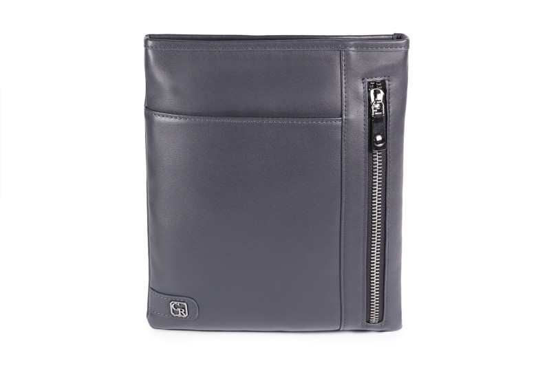 Сумка чоловіча синя з натуральної шкіри (008805)