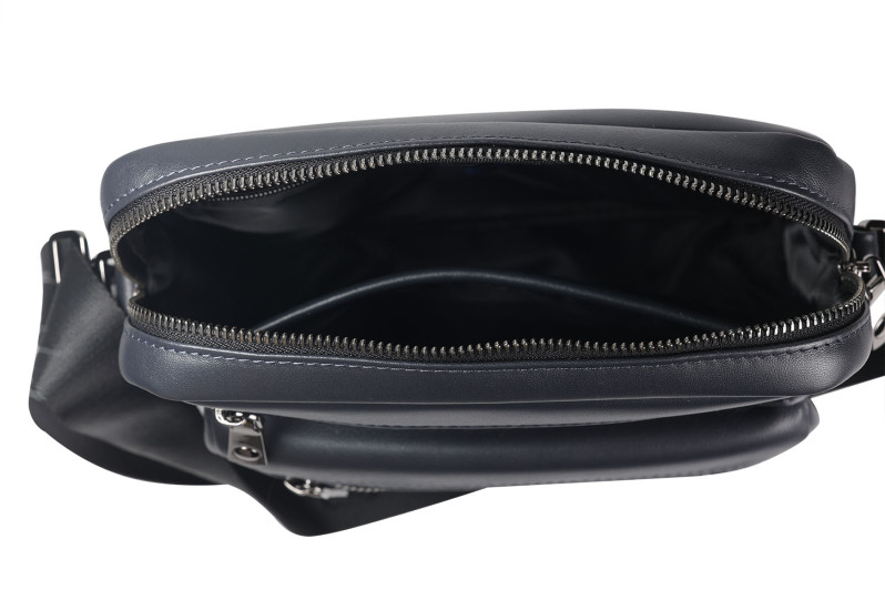 Сумка чоловіча синя з натуральної шкіри (008848)