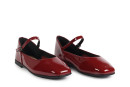 Туфлі жіночі бордові з натурального лаку (008770)