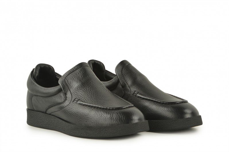 Лофери жіночі чорні з натуральної шкіри (008466)