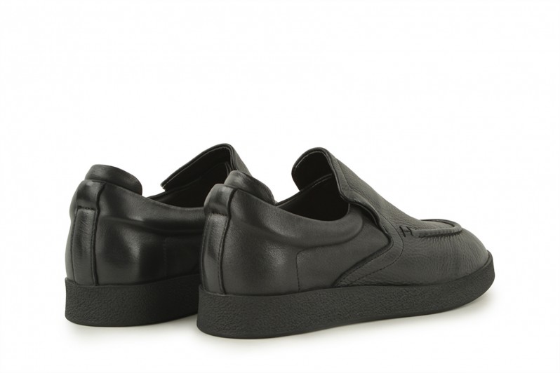 Лофери жіночі чорні з натуральної шкіри (008466)