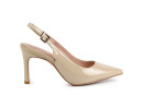 Туфлі жіночі бежеві з натурального лаку (008841)